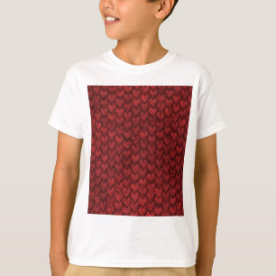 Rode drakenhuid t-shirt