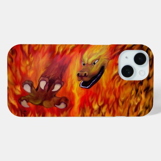 Rode Drakenklauw Case-Mate iPhone Case (Achterkant (horizontaal))
