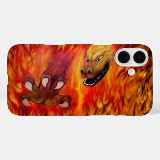 Rode Drakenklauw Case-Mate iPhone Case (Achterkant (horizontaal))