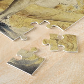 Rode drakenkunstpuzzel legpuzzel (Zijkant)