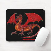 Rode drakenmousepad muismat (Met muis)