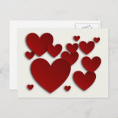 Rode Driedimensionele Harten - de Kaart van de (Voorkant / Achterkant)