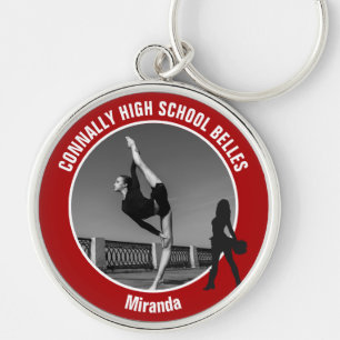 Rode Drill Team Foto Hoge School Danser Sleutelhanger