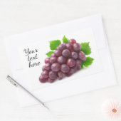 Rode druif rechthoekige sticker (Envelop)