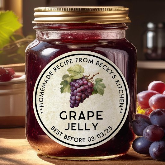 Rode Druiven Jelly inblikken label