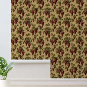 rode druiven op het grafische patroon behang