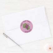 Rode druiven ronde sticker (Envelop)