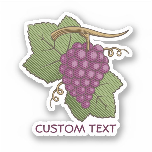 Rode druiven sticker (Voorkant)