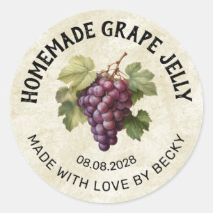  rode druivenjelly inblikken sticker