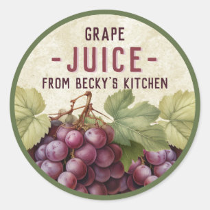  Rode Druivensap Pantry Labels
