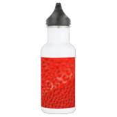 Rode druppels op glas waterfles (Rechts)