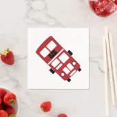 Rode dubbeldekker bus Cocktail Servet (Insitu)