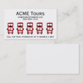 Rode dubbeldekker bus visitekaartje (Voorkant / Achterkant)