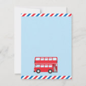 Rode Dubbeldeks Londen Bus Kinder Uitnodigingen vo (Achterkant)