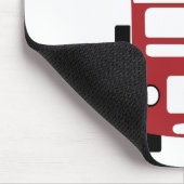Rode dubbeldeksbus mousepad muismat (Hoek)