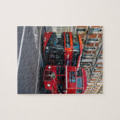 Rode dubbeldeksbussen legpuzzel (Horizontaal)