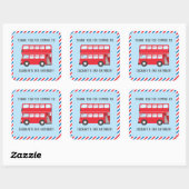 Rode Dubbele Decker Londen Bus Party Stickers (Vel)