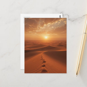 Rode Duin Horizon - Zonnepad Woestijn Ansichtkaart Briefkaart