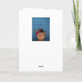 RODE DUITSE IN TERRACOTTA POT/DENKEN VAN U KAART (Achterkant)