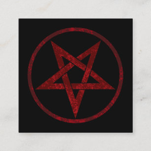 Rode Duivel Pentagram Aanbevelingskaartje