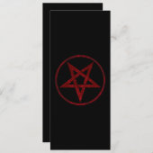 Rode Duivel Pentagram Aankondiging (Voorkant / Achterkant)
