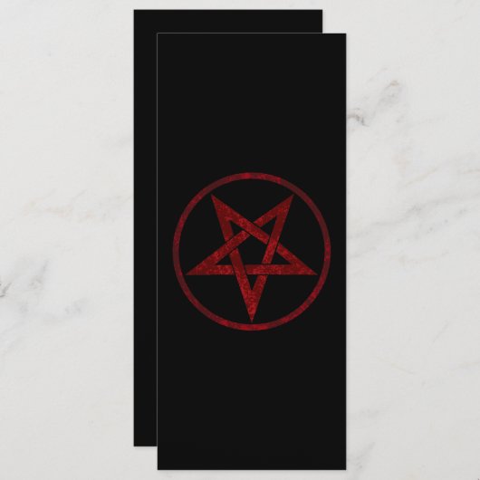 Rode Duivel Pentagram Aankondiging (Voorkant / Achterkant)