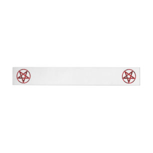 Rode Duivel Pentagram Adreslabel Wikkel