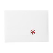 Rode Duivel Pentagram Adreslabel Wikkel (Voorkant)
