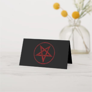 Rode Duivel Pentagram Afsprakenkaart