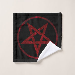 Rode Duivel Pentagram Bad Handdoek