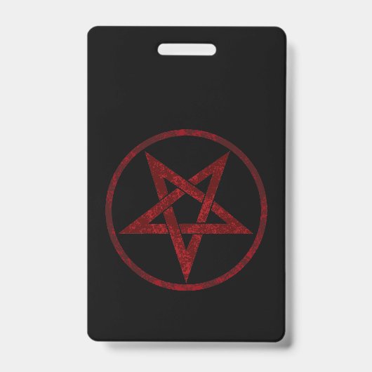 Rode Duivel Pentagram Badge (Voorkant)