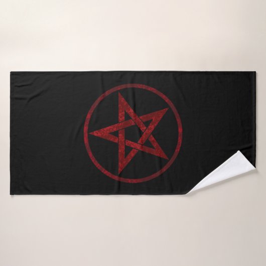 Rode Duivel Pentagram Badhanddoek (Badhanddoek)
