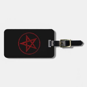 Rode Duivel Pentagram Bagagelabel