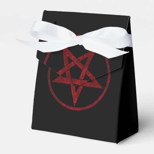 Rode Duivel Pentagram Bedankdoosjes (Voorkant Zijde)