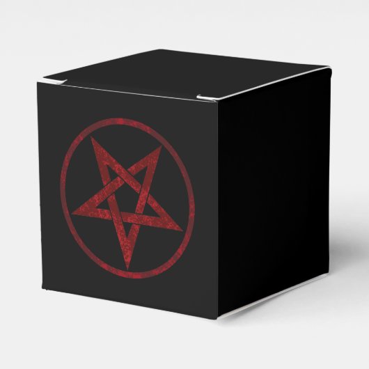 Rode Duivel Pentagram Bedankdoosjes (Voorkant Zijde)