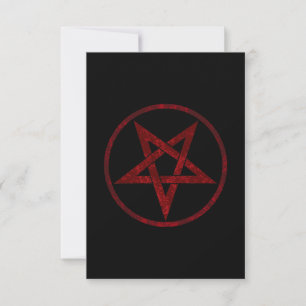 Rode Duivel Pentagram Bedankkaart