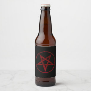 Rode Duivel Pentagram Bier Etiket