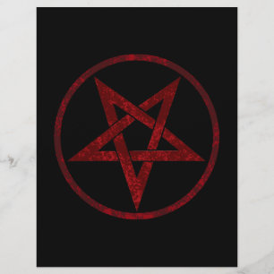 Rode Duivel Pentagram Briefhoofd