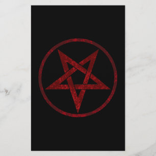 Rode Duivel Pentagram Briefpapier