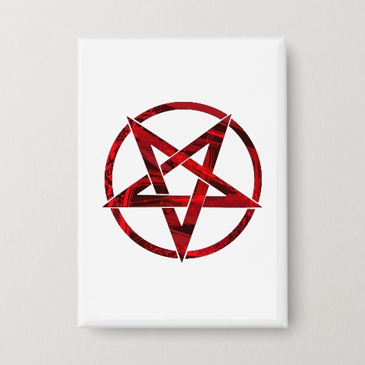 Rode Duivel Pentagram Button (Voorkant)