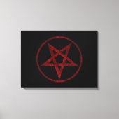 Rode Duivel Pentagram Canvas Afdruk (Voorkant)