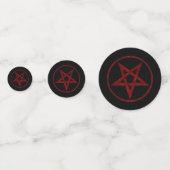Rode Duivel Pentagram Confetti (Achterkanten)