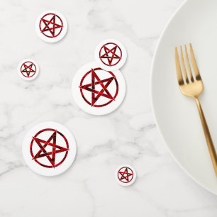 Rode Duivel Pentagram Confetti