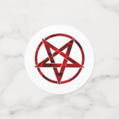 Rode Duivel Pentagram Confetti (Kleine voorkant)