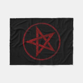 Rode Duivel Pentagram Fleece Deken (Voorkant (Horizontaal))