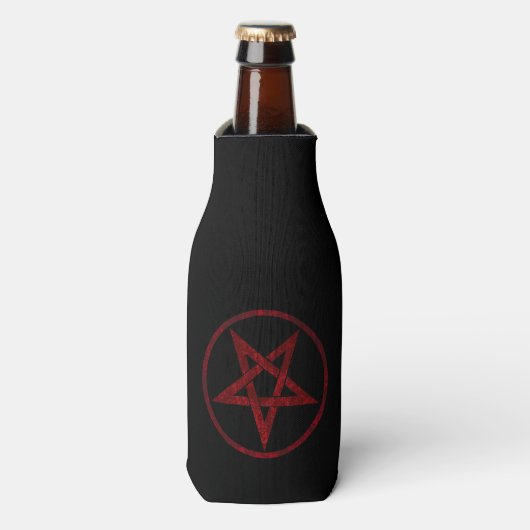 Rode Duivel Pentagram Flesjeskoeler (Fles Voorkant)