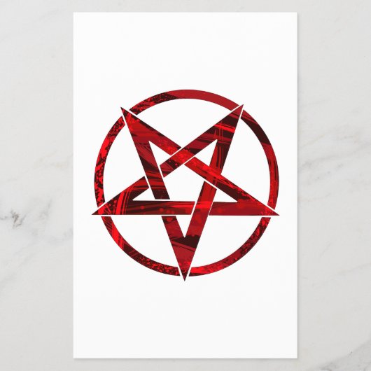 Rode Duivel Pentagram Flyer (Voorkant)
