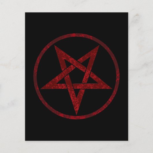 Rode Duivel Pentagram Flyer (Voorkant)