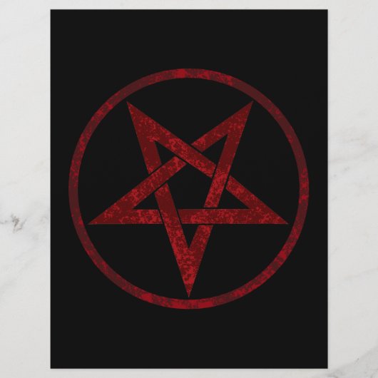 Rode Duivel Pentagram Flyer (Voorkant)