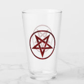 Rode Duivel Pentagram Glas (Achterkant)